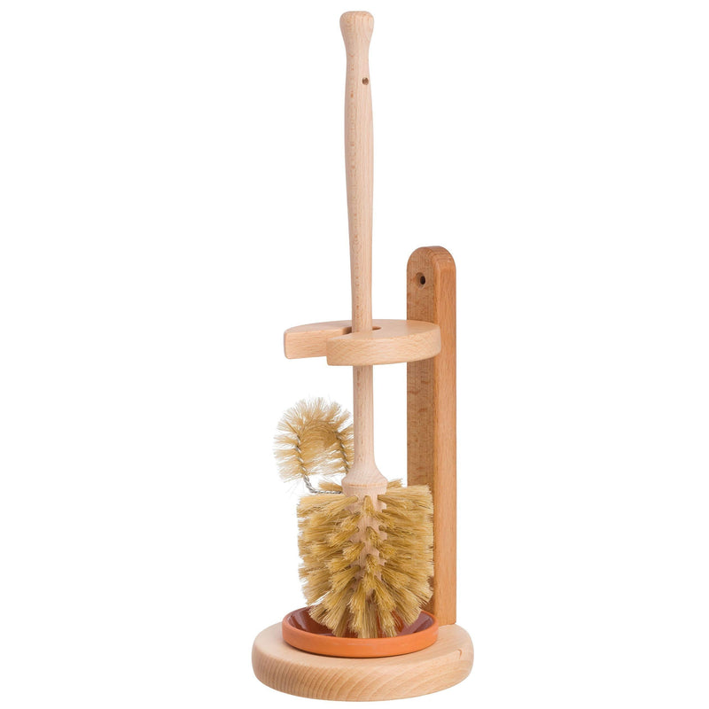 Redecker Natural Pig Bristle Toilet-Brush with Untreated Beechwood Handle, 14-1/2-Inches - NewNest Australia