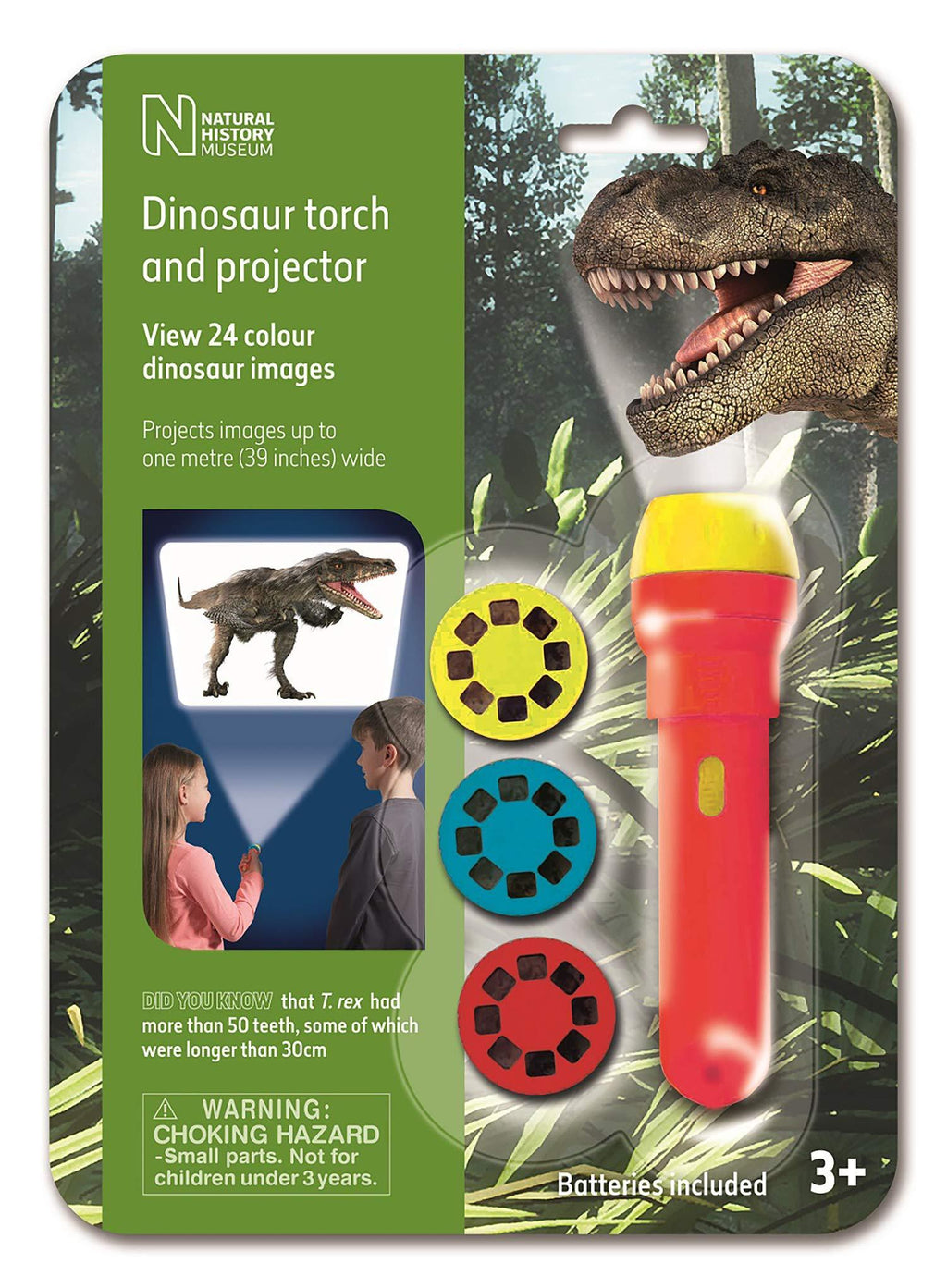 Dinosaur Flashlight and Projector STEM, Clear Multicolor - NewNest Australia