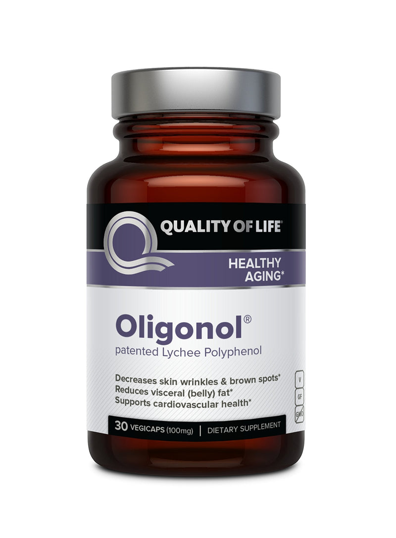 Quality of Life - Premium Anti Aging Supplement- Promotes Cardiovascular Health, Circulation & Youth - Oligonol - Includes Antioxidants- Lychee Fruit Extract - 30 Vegicaps - NewNest Australia