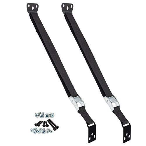 Safety Innovations Heavy Duty TV and Furniture Straps - Baby Proofing Anti Tip Straps for Child and Baby Safety - Expert Designed Strap Anchors Furniture to Walls to Prevent Tip-Overs (2 Pk, Black) - NewNest Australia