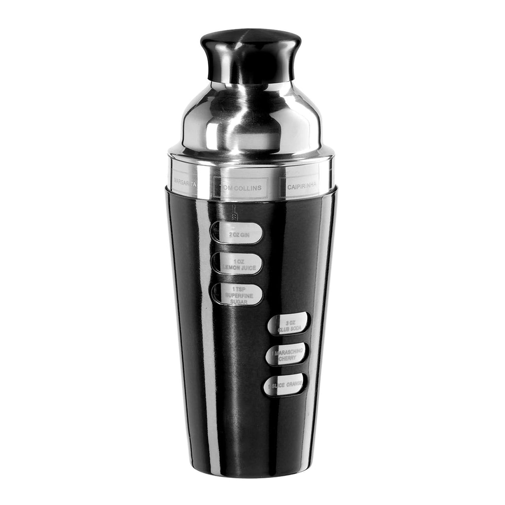 NewNest Australia - Oggi 23-Ounce Stainless Steel Cocktail Shaker, Black 