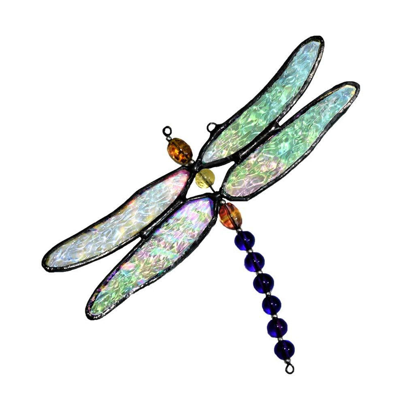 NewNest Australia - Dragonfly Ornament Stained Glass Sun Catcher Window Hanging Decor Display Gift for Gardener ORN 112 