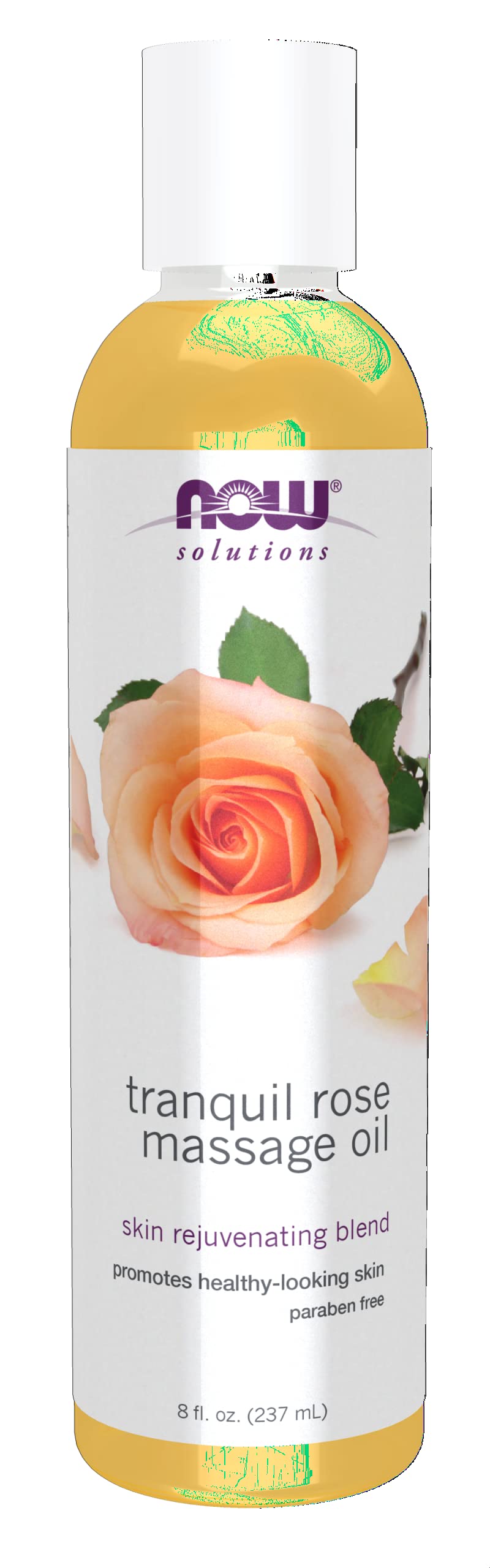 NOW Solutions, Tranquil Rose Massage Oil, Body Moisturizer for Dry Sensitive Skin, Promotes Healthy-Looking Skin, 8-Ounce 8 Fl Oz (Pack of 1) - NewNest Australia