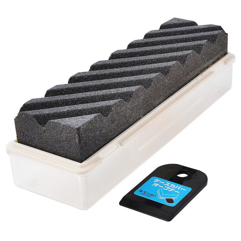 Suehiro: Lapping Stone with Case SS-1, Grit #100, Whetstone Surface Repairing Tool, Coarse to Medium Stone: 8.11 x 2.08 x 1.07" - NewNest Australia