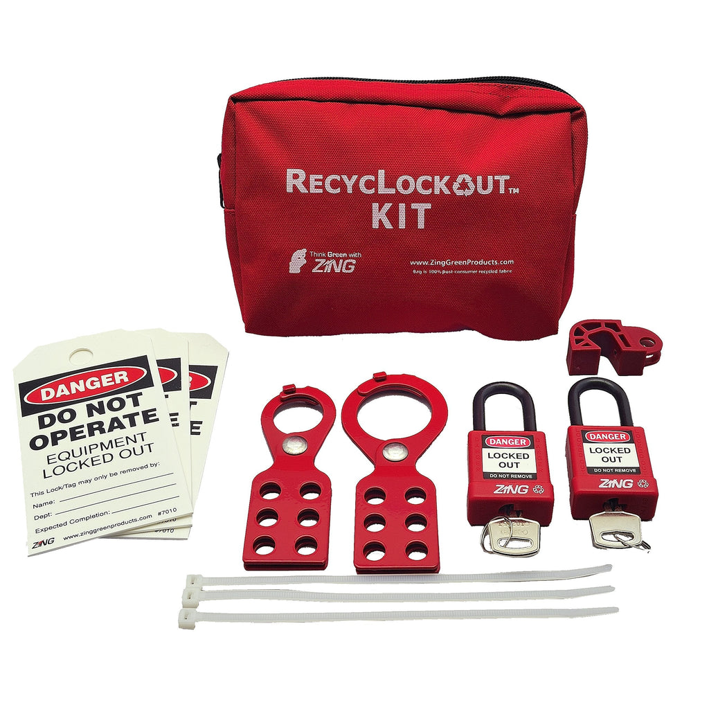 ZING 7119 RecycLockout Lockout Tagout Kit, 11 Component, General Application - NewNest Australia