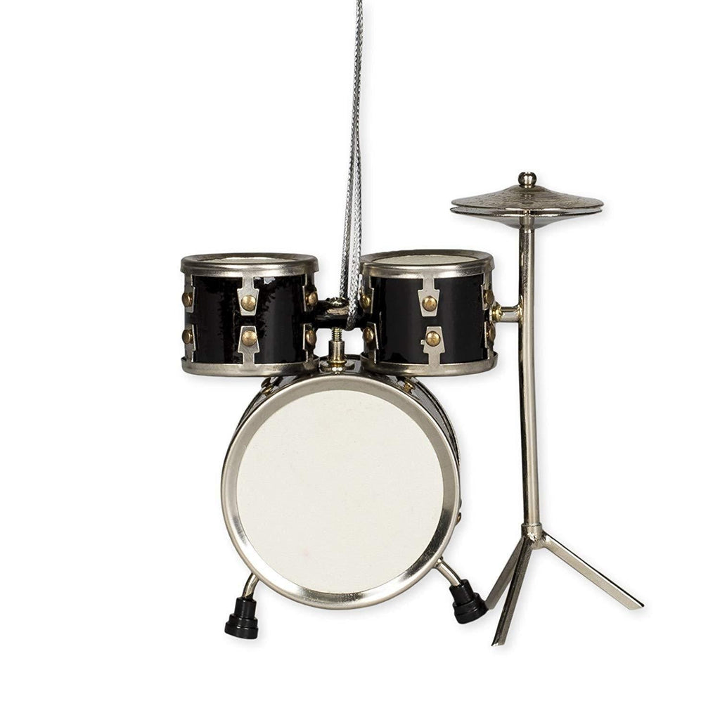 NewNest Australia - Black Drum Set Hanging Ornament Music Musical Instrument Ornament 3.5 inches 