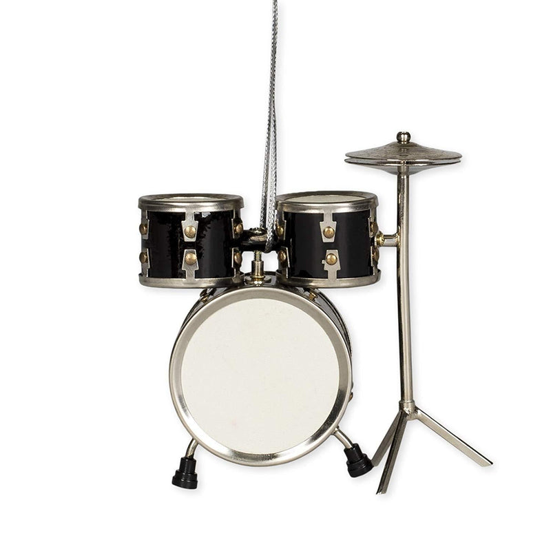 NewNest Australia - Black Drum Set Hanging Ornament Music Musical Instrument Ornament 3.5 inches 