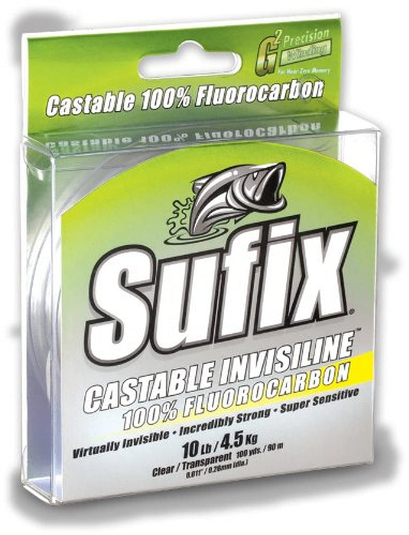 Sufix Invisiline Casting Flourocarbon 100-Yards Spool Size Fishing Line (Clear, 10-Pound) - NewNest Australia