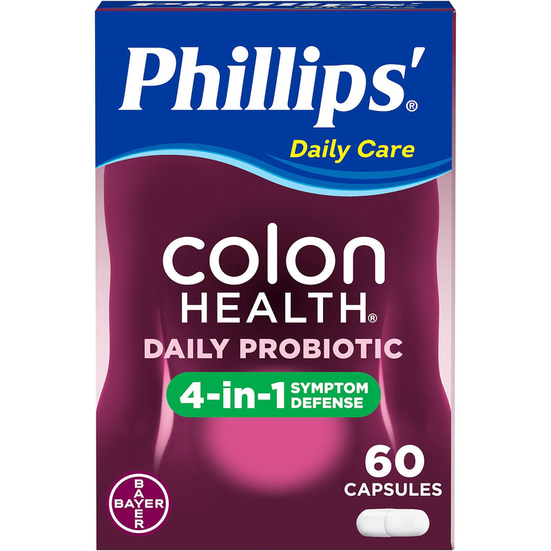 Phillips Colon Health - Probiotics Capsules - Immune Support - Helps Defend Occasional Gas, Bloating, Constipation, & Diarrhea - 60 Count - NewNest Australia