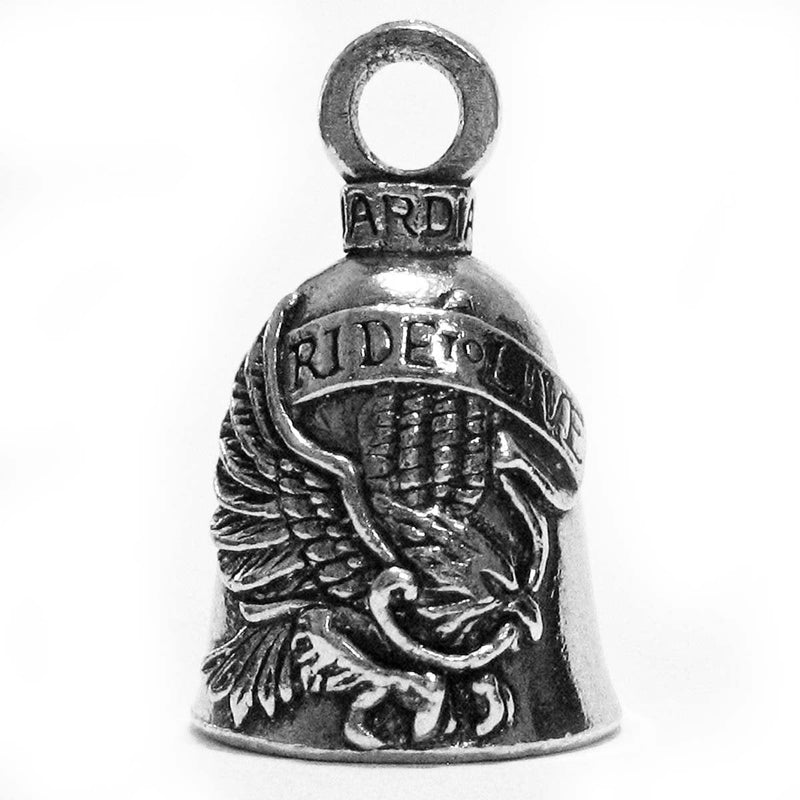 Guardian Bell Live To Ride Motorcycle Biker Luck Riding Bell Silver, 2 Inch - NewNest Australia