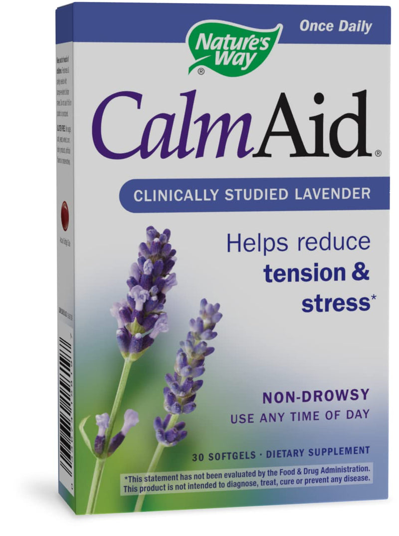 Nature's Way CalmAid nondrowsy clinically studied easytoswallow glutenfree softgels, Lavender, 30 Count - NewNest Australia