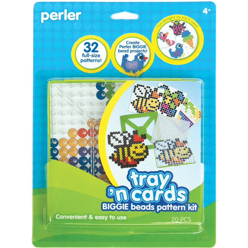 Perler Beads Pattern Cards and Perler Pegboards for Biggie Beads, Fuse Bead Activity Kit for Kids Crafts, 20 pcs - NewNest Australia