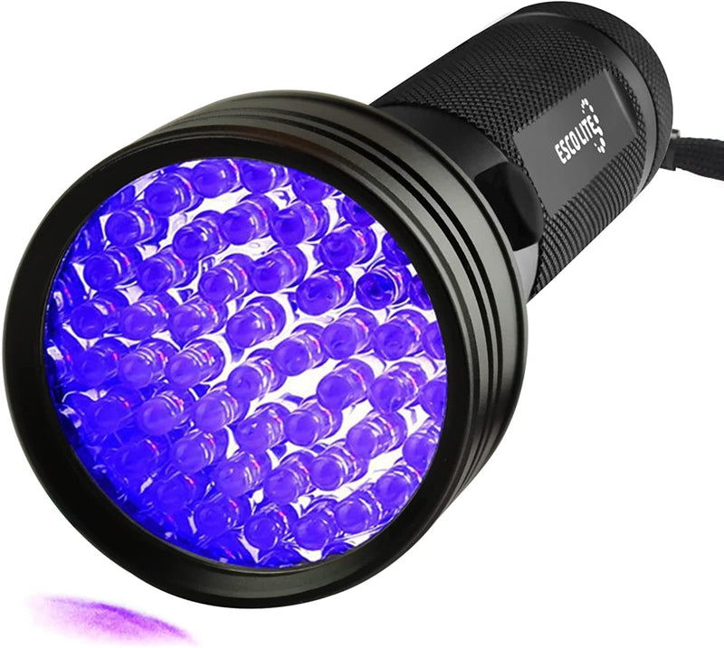 Escolite UV Flashlight Black Light, 51 LED 395 nM Ultraviolet Blacklight Detector for Dog Urine, Pet Stains and Bed Bug 1 Count (Pack of 1) - NewNest Australia