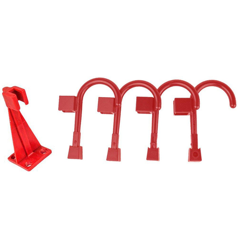 NewNest Australia - Global Door Controls Ceiling Hanger and 4 Universal Hooks in Chili Pepper Red 