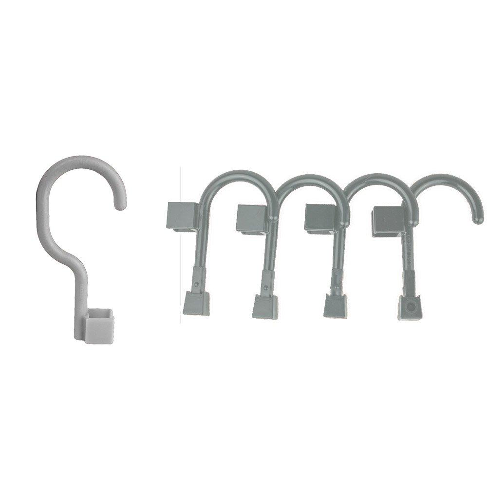 NewNest Australia - Global Door Controls Closet Hanger and 4 Universal Hooks in Warm Gray 