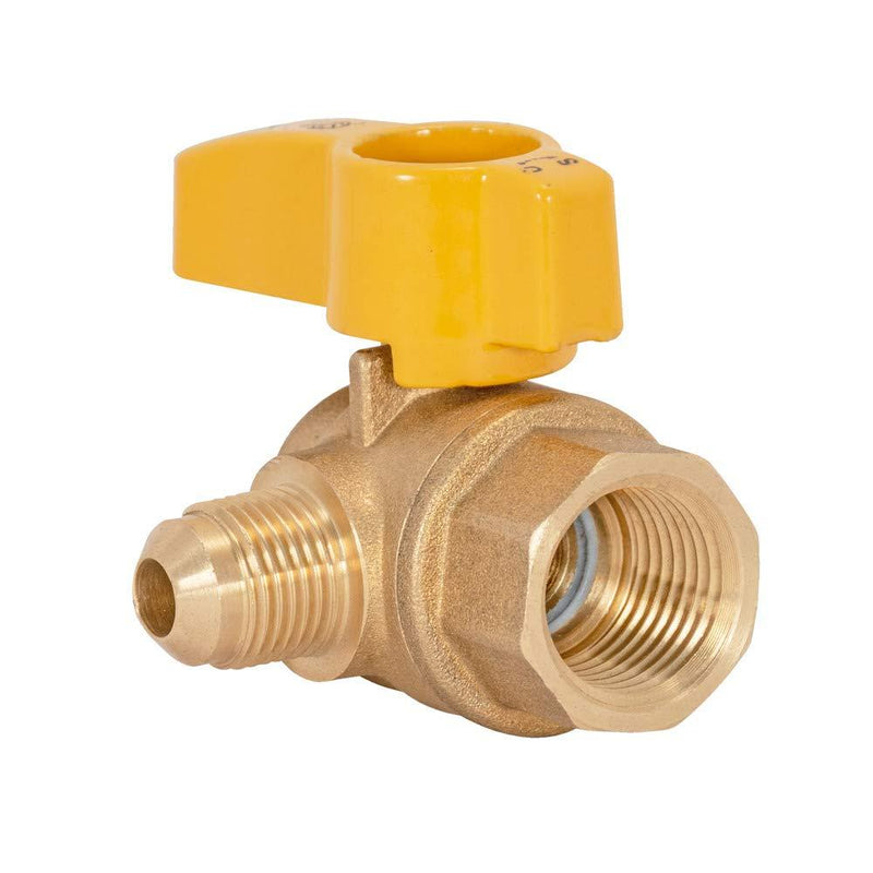 Eastman 60032, Brass Angle Gas Ball Valve,1/2 inch FIP x 3/8 inch Flare, 1/2" 3/8" OD Tube 1/2" FIP x 3/8" OD Tube - NewNest Australia