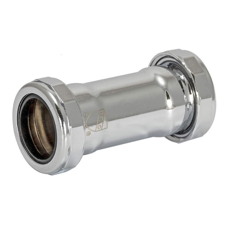 Eastman 35137 22-Gauge Steel Coupling Fitting with Slip Joint Connection for Tubular Drain Applications, Polished Chrome, 1-1/4-inch - NewNest Australia