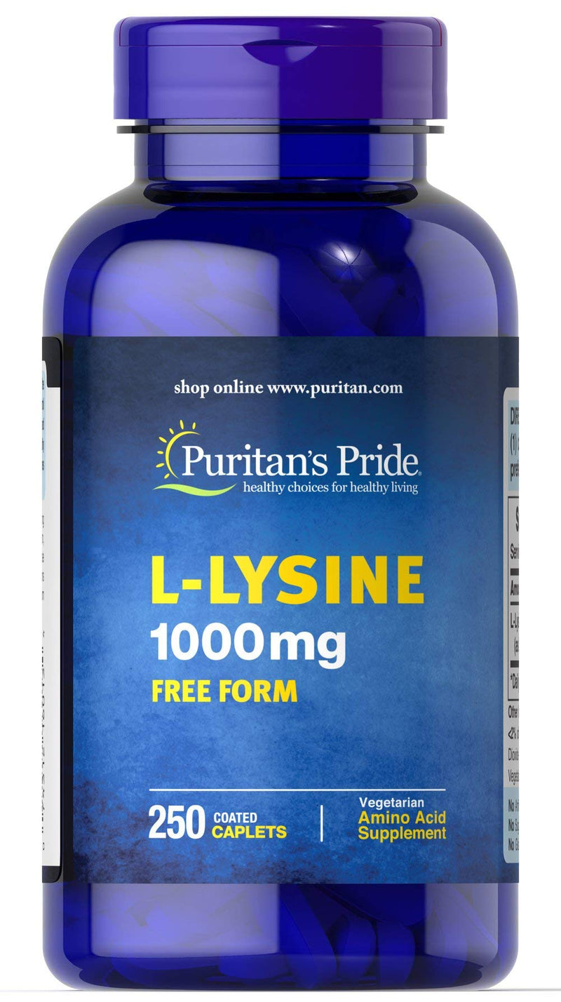 Puritan's Pride L-Lysine 1000 mg-250 Caplets (6013) - NewNest Australia