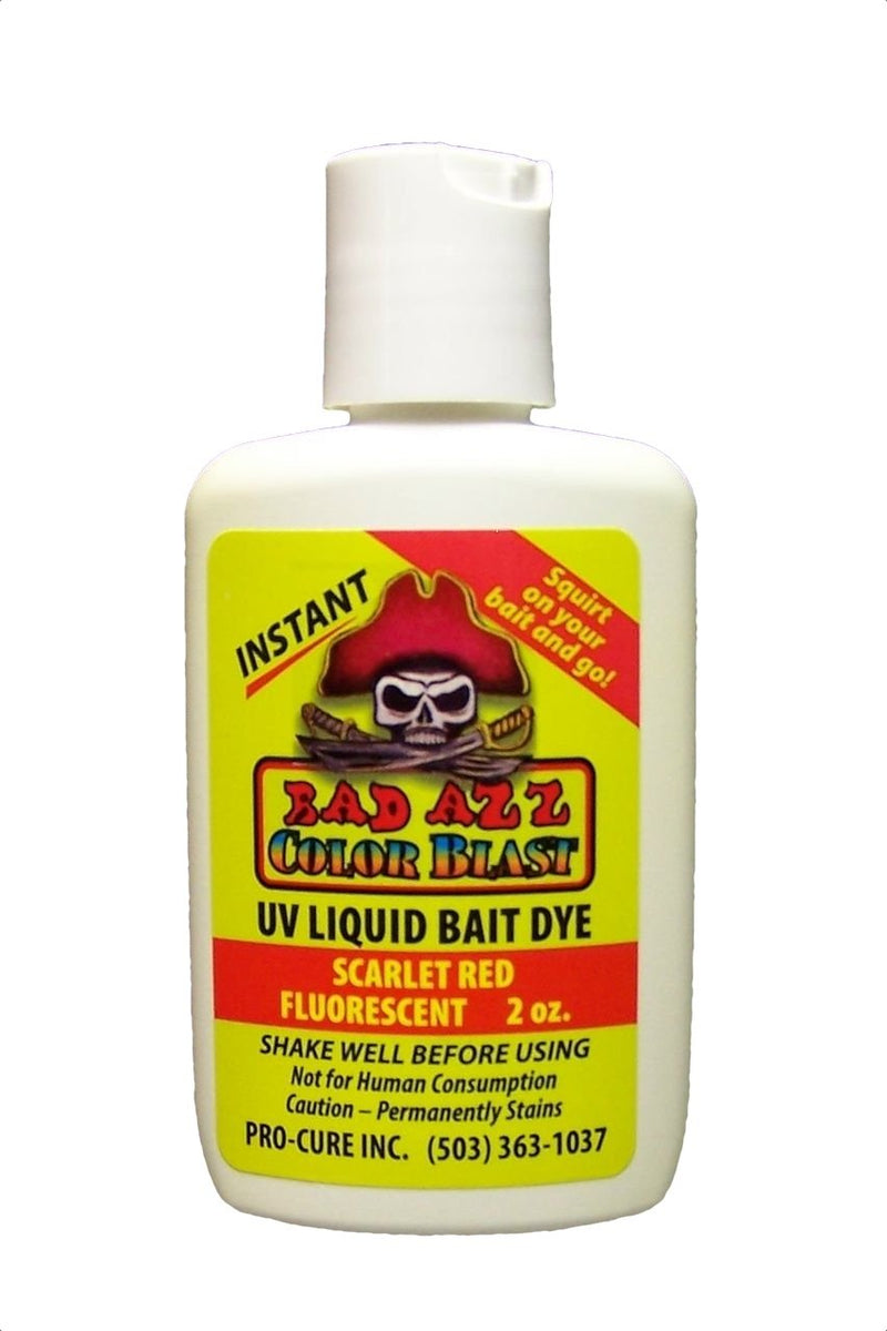 Pro-Cure Bad Azz Color Blast Liquid Bait Dye, 2 Ounce, Scarlet Red Fluorescent - NewNest Australia