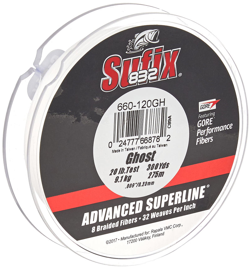 Sufix 832 Braid 20 lb Ghost 300 yards - NewNest Australia