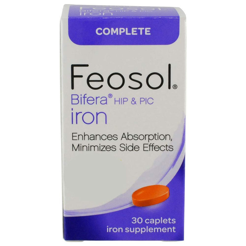Feosol Complete with Patented Bifera Iron Caplets, 30ct - NewNest Australia