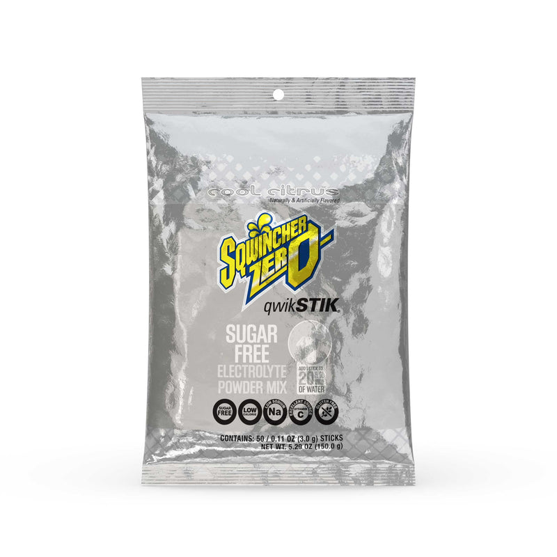 Sqwincher Zero Qwik Stik Sugar Free, Cool Citrus, .11 0z (Pack of 50) - NewNest Australia