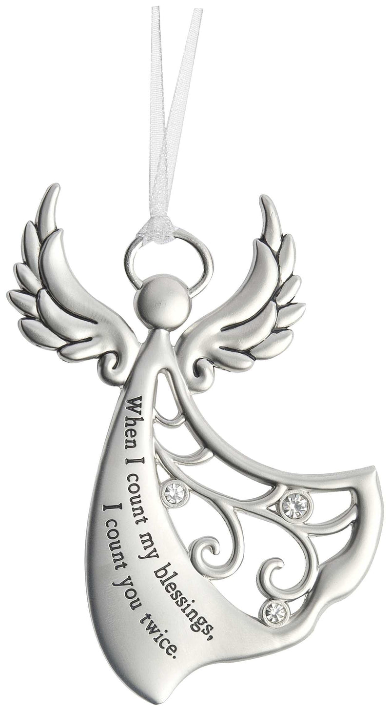 NewNest Australia - Ganz Angels By Your Side Ornament - When I count my blessings, I count you twice 