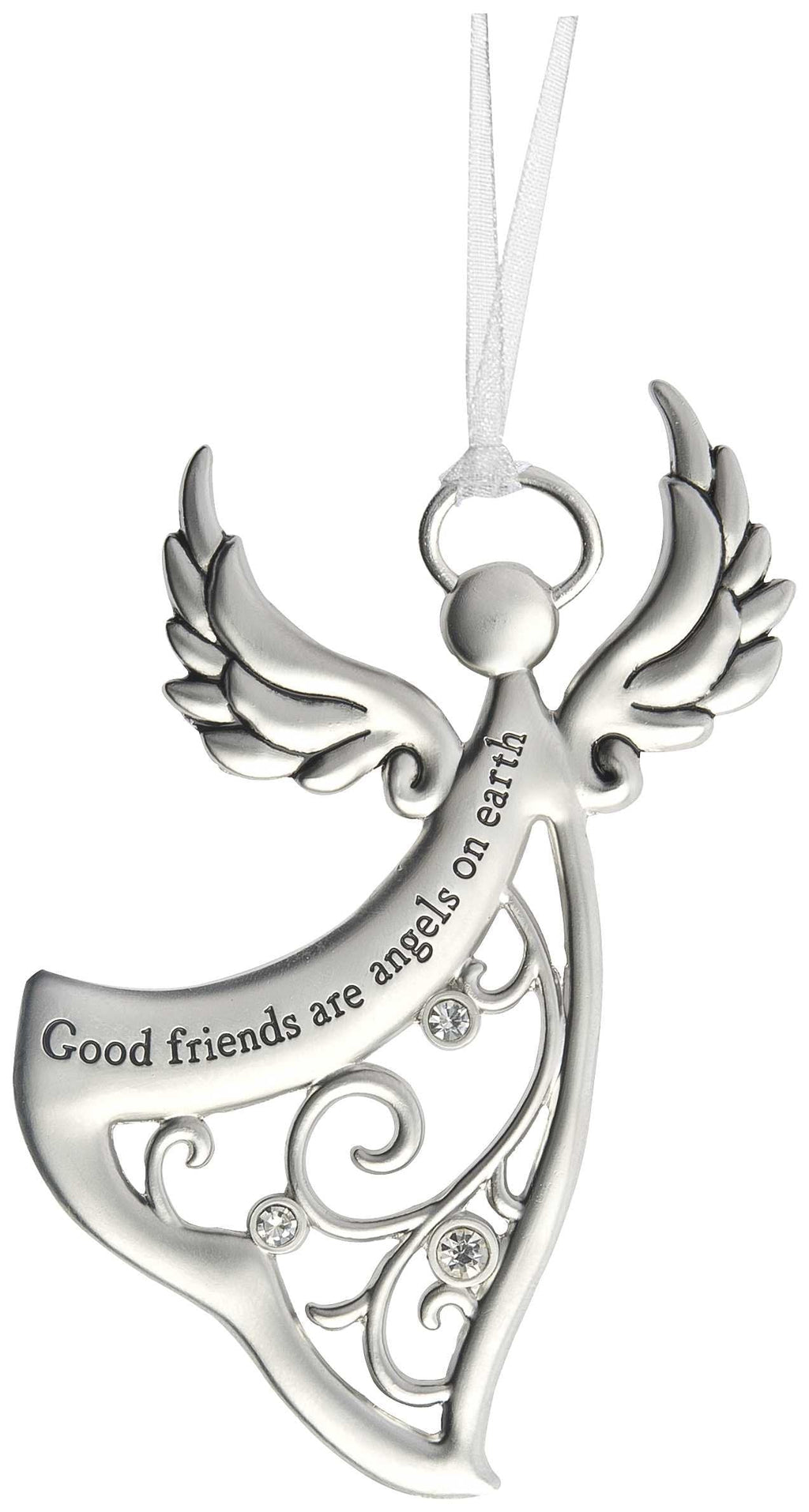 NewNest Australia - Ganz Angels By Your Side Ornament - Good friends are angels on earth 