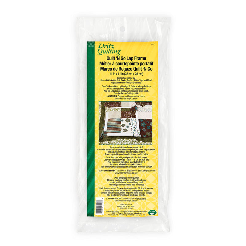 Dritz 3127 Quilt-N-Go Quilter's Lap Frame, 11 x 11-Inch , White 11"x11" - NewNest Australia