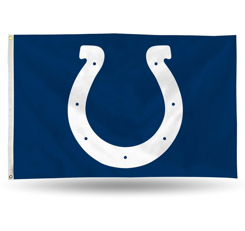 NFL Rico Industries 3-Foot by 5-Foot Single Sided Banner Flag with Grommets, Indianapolis Colts Team Color, 3' x 5' - NewNest Australia