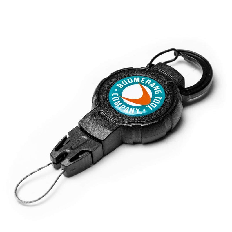 T-REIGN Outdoor Medium Retractable Gear Tether, Carabiner, 36" Kevlar Cord, 6 oz. Retraction, Black Polycarbonate Case, Universal Attachment - NewNest Australia