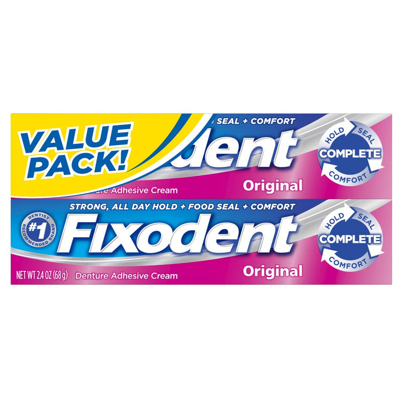 Fixodent Complete Original Denture Adhesive Cream, 2.4 oz TWIN - NewNest Australia