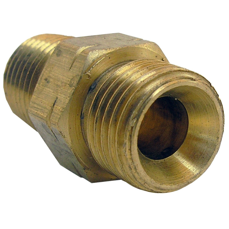 LASCO 17-5431 9/16-Inch Male Left Hand Thread by 1/4-Inch Male Pipe Thread Brass Adapter - NewNest Australia