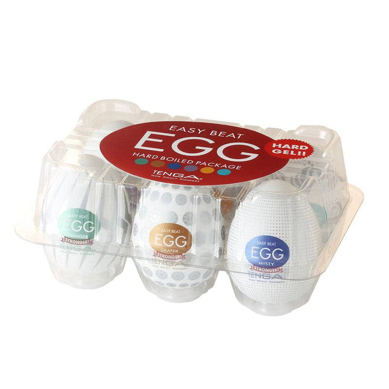 TENGA EGG-VP6(2) Easy Beat EGG Portable Male Masturbator Variety Pack, 6 Pack EGG Variety Pack - Hard Boiled - NewNest Australia