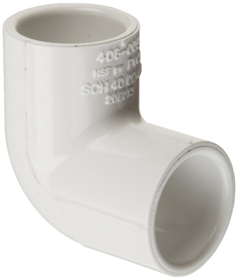 Spears 406 Series PVC Pipe Fitting, 90 Degree Elbow, Schedule 40, White, 2" Socket 2 Inch 1 - NewNest Australia