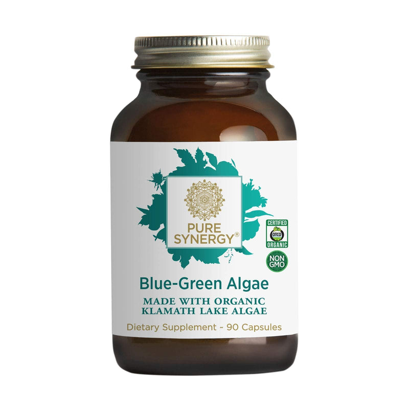 Pure Synergy Blue-Green Algae | 90 Capsules | Made with Organic Ingredients | Non-GMO | Vegan | Sourced from Upper Klamath Lake Oregon - NewNest Australia