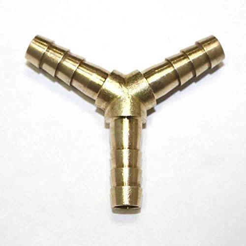 Interstate Pneumatics FBY44 1/4 Inch Brass Hose Barb Y Manifold Fitting - NewNest Australia