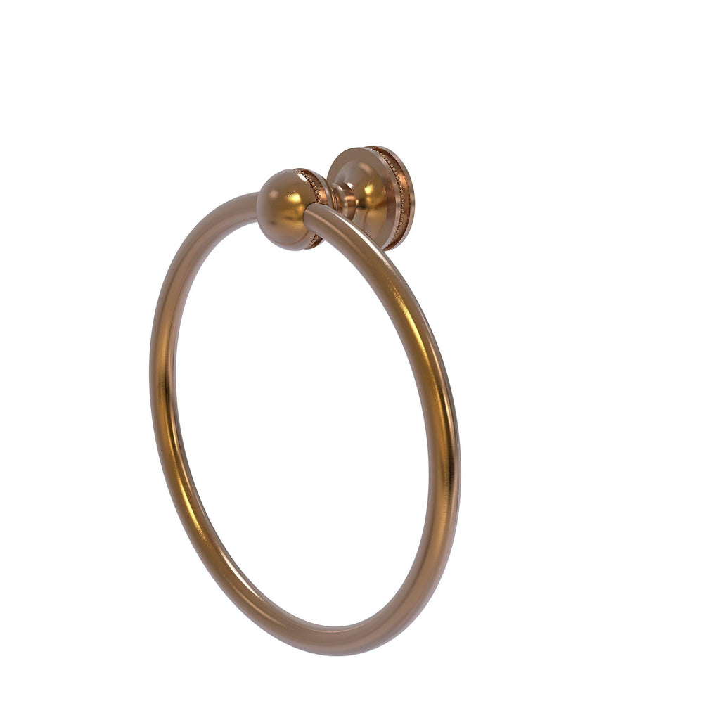 Allied Brass MA-16 Mambo Collection Towel Ring, Brushed Bronze - NewNest Australia