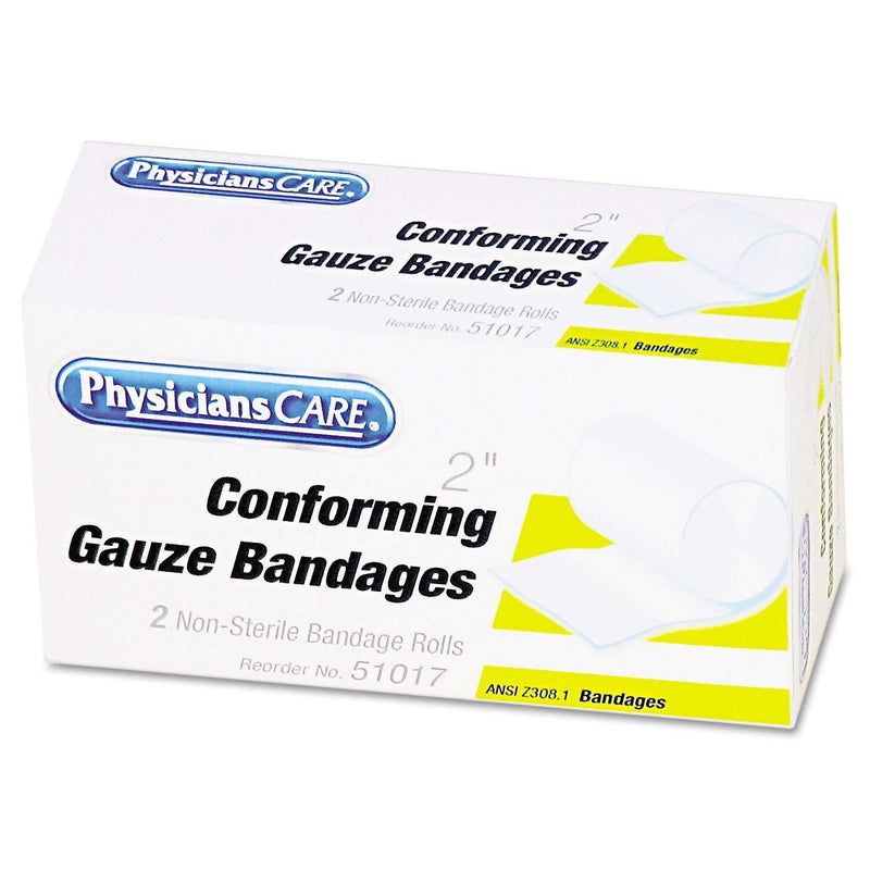 PhysiciansCare by First Aid Only 51017 First Aid Conforming Gauze Bandage Roll, 2inch Width (Box of 2) - NewNest Australia