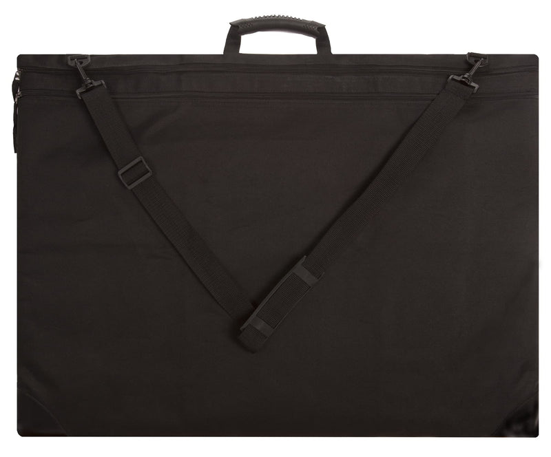 SoHo Urban Artist Art Portfolio Case Artwork Tote Bag, Heavy Duty Nylon, 2 Zippered Pockets, Handle & Shoulder Strap Lightweight Large Capacity for Drawings, Posters, 23x31 Inches Black - NewNest Australia