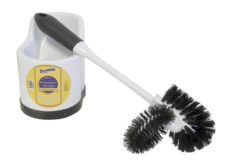 Dependable Toilet Bowl Brush with Rim Cleaner and Holder Set - Toilet Bowl Cleaning System - NewNest Australia