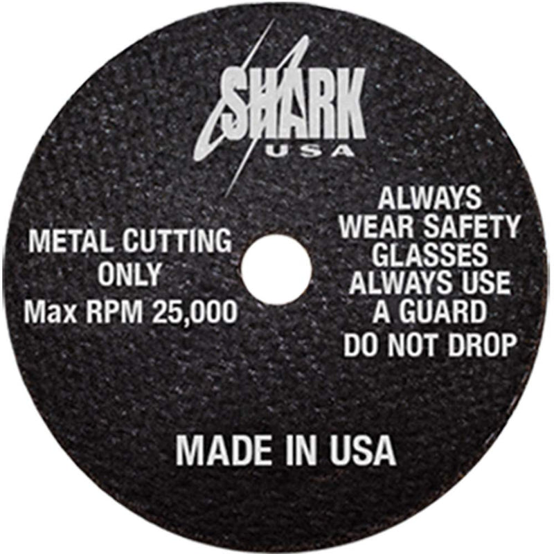 Shark Industries PN-12700 Die Grinder Cut-Off Wheels - 10 Pack, 3-Inch x 1/32” x 3/8” Shark Type-1 Double-Reinforced Thin Wheels, 54 Grit, Maximum RPM 25,000 (10 Cutting Discs) - NewNest Australia