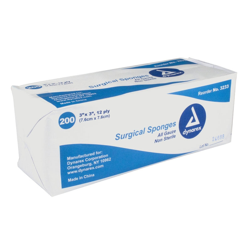 Dynarex Gauze Sponge Non-Sterile 3X3 12PLY 200 ea - NewNest Australia