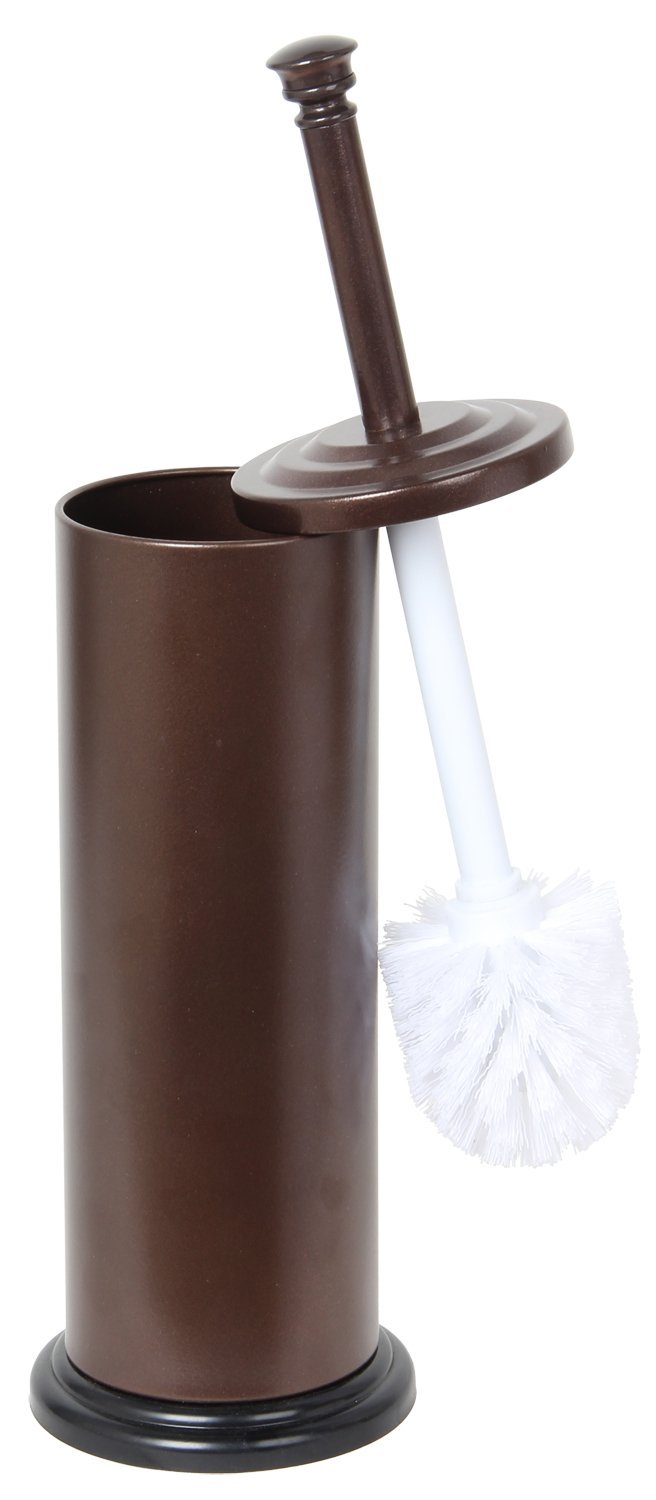 Home Basics, Bronze Toilet Brush with Holder, 4.5 in x 15 - NewNest Australia