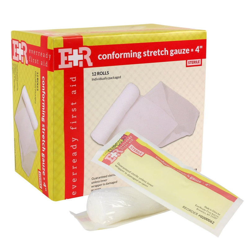 Ever Ready First Aid Sterile Conforming Gauze Roll Bandage - Box of 12-4 inch 4" - NewNest Australia