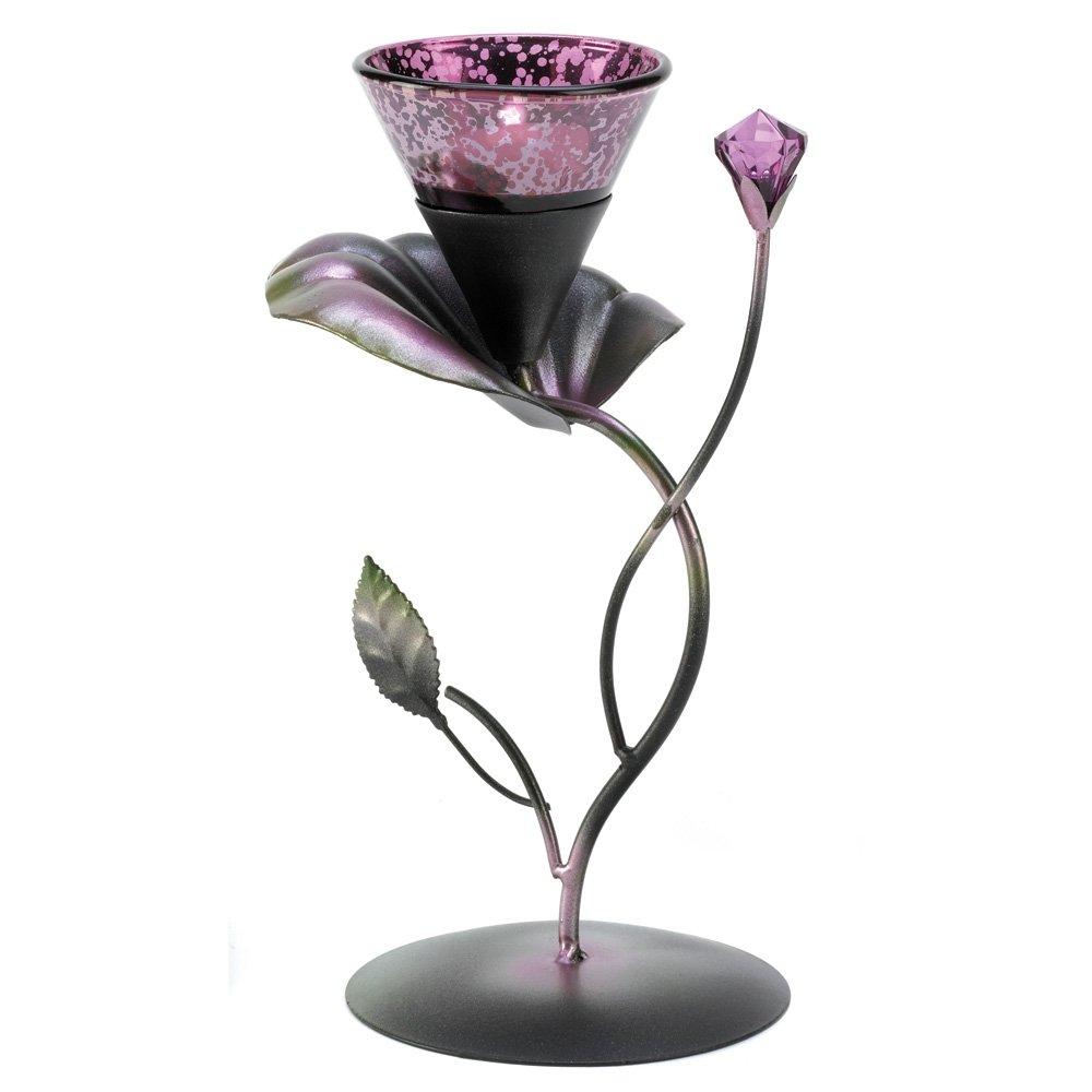 NewNest Australia - Koehler Home Decor Lilac Lily Pad Tealight Holder 