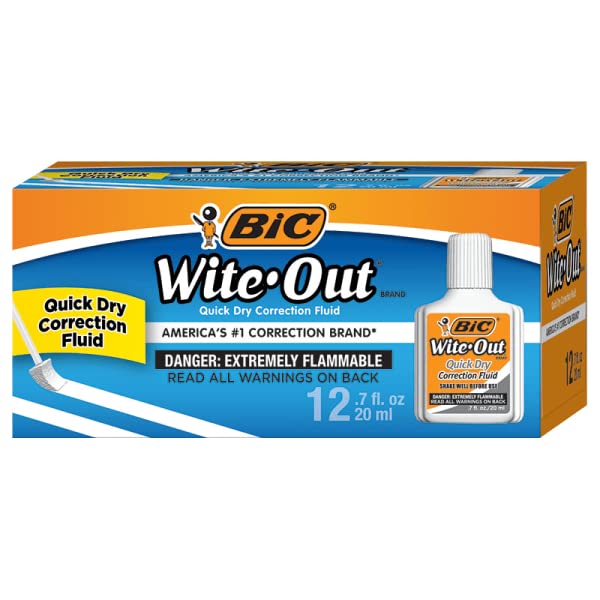 BIC Wite-Out Quick Dry Correction Fluid (pack of 12) - NewNest Australia