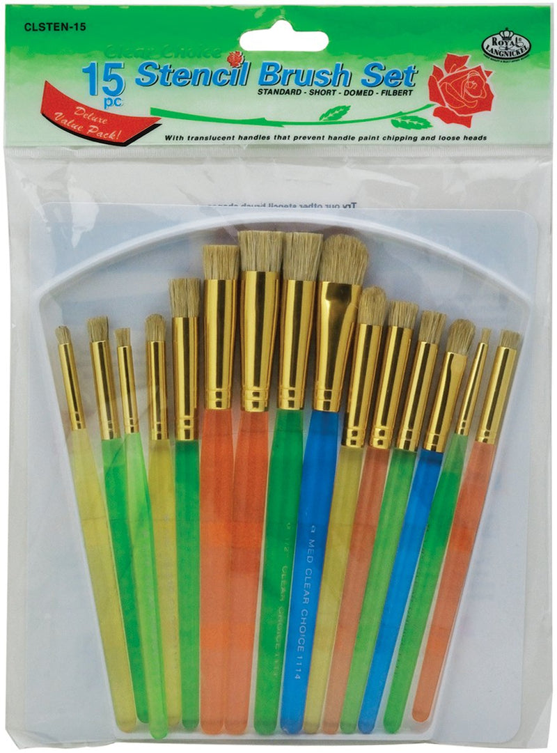Royal Brush Clear Choice Stencil Brush Deluxe Value Pack, Multicolor - NewNest Australia