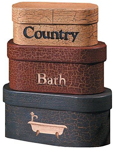 NewNest Australia - Your Heart's Delight 8 by 4-Inch Country Bath Nesting Boxes, Large 