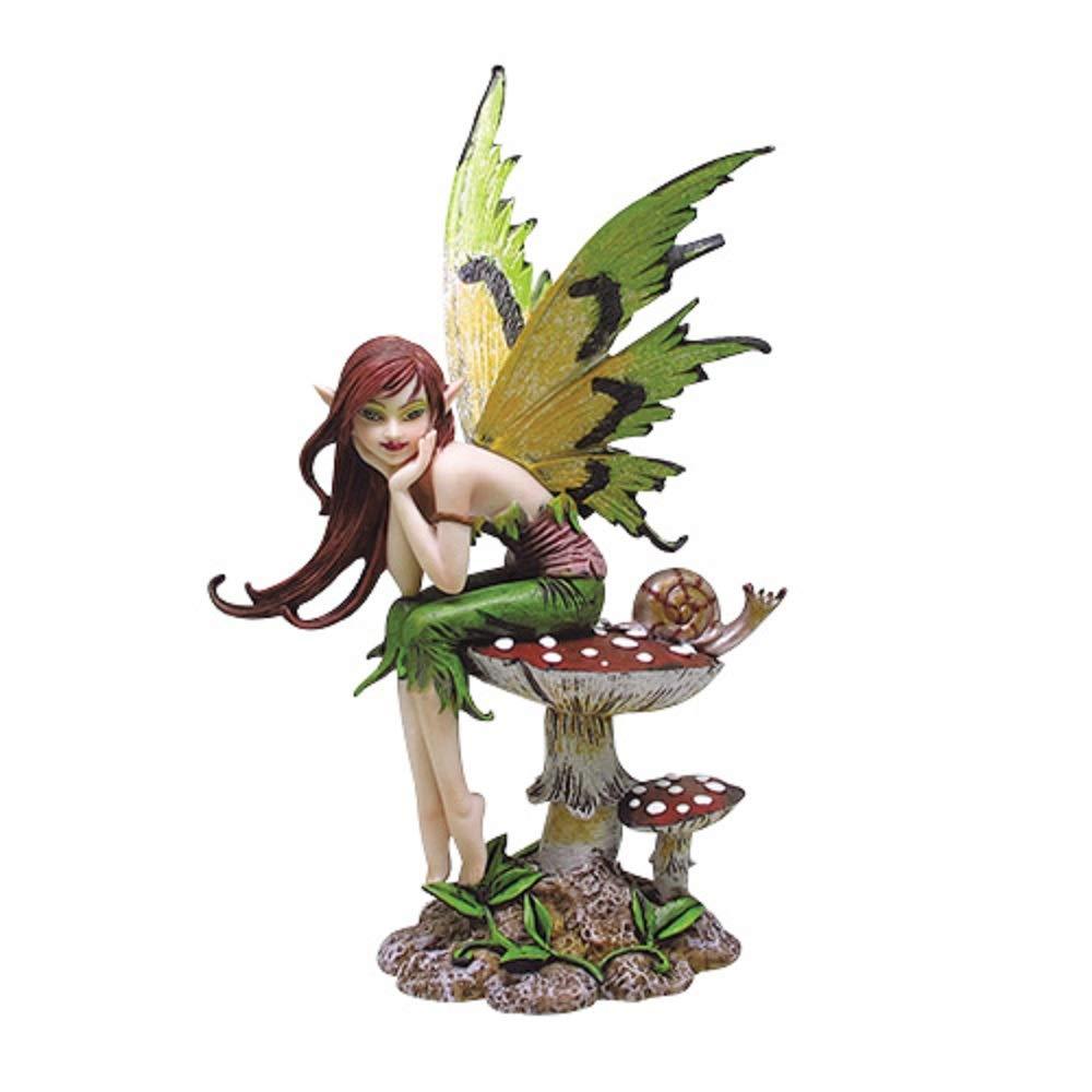 NewNest Australia - PTC 6.25 Inch Thinking of You Fairy Sitting on Mushroom Statue Figurine 